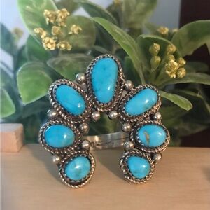 Navajo Turquoise 925 Silver NAJA Ring